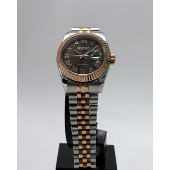 Custom Seiko Mod • Dark Grey Roman 2-Tone Rose Gold Datejust • 31mm